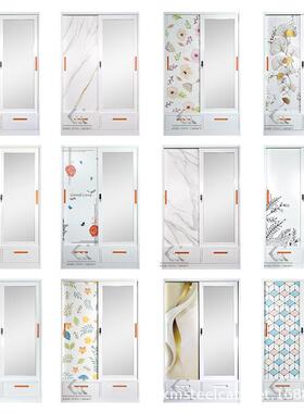 家衣用卧室DJX金属移抽门衣柜橱钢制印花更衣柜印子花柜带镜带屉