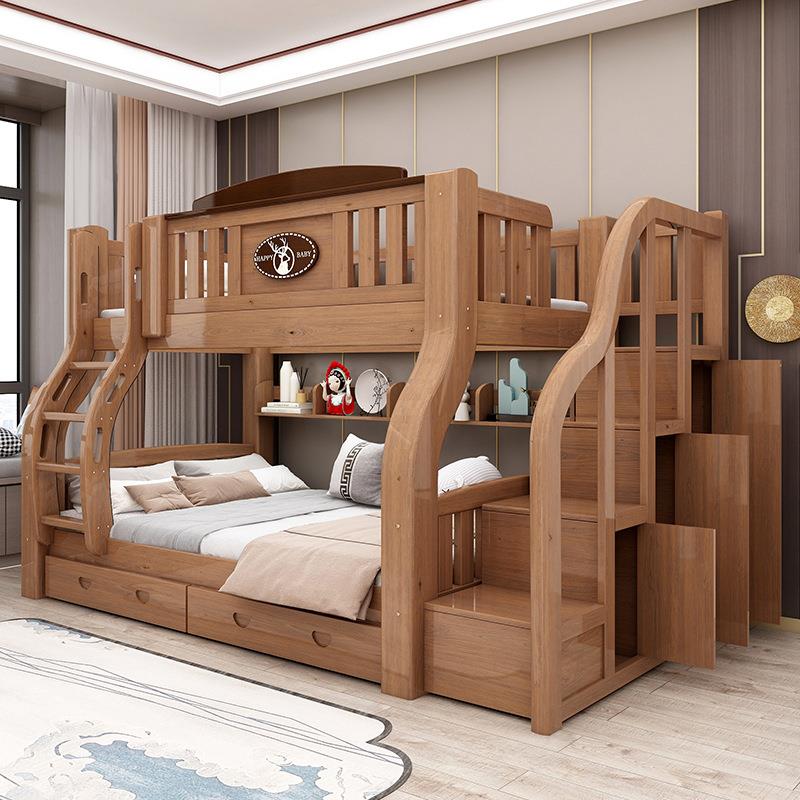 喜挚木木纯-1实木下床子床成人两层母床子母床上下床双层铺床儿童