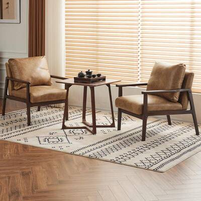 DAI阳台桌休闲家区布置一桌二椅网红用实木喝茶椅小椅户型卧室子