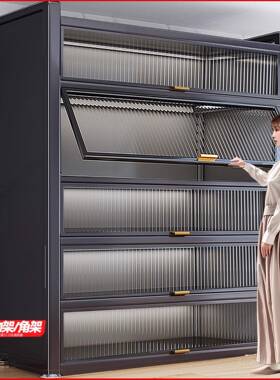 厨房波置物架地多层收纳柜子ZAW微炉家带门用多功能橱柜收落纳储