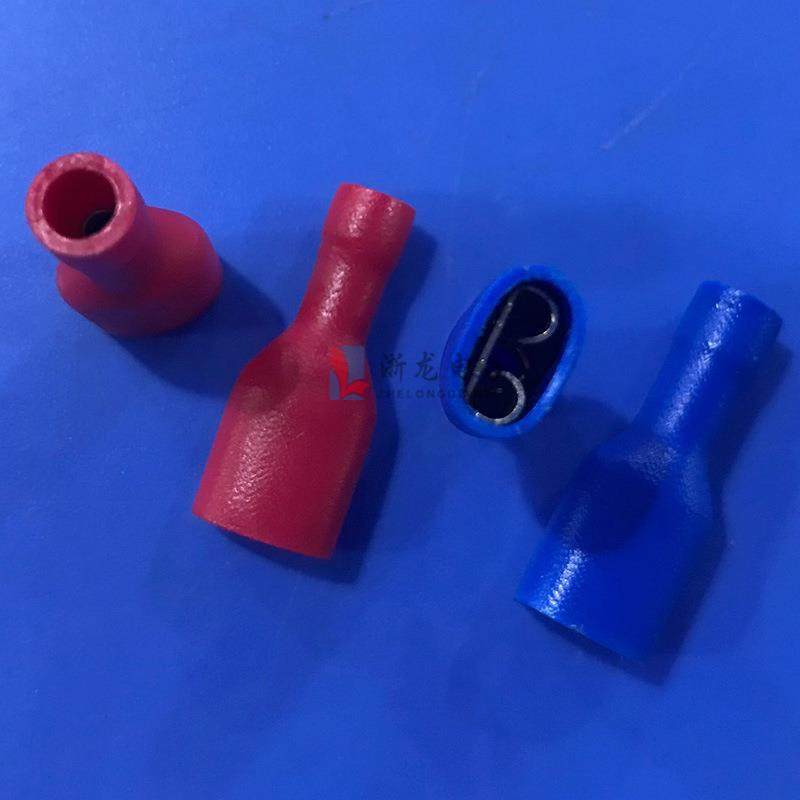 FDFD2-250母全簧绝缘冷套压端0头母接847线端子插蓝色护100只/包