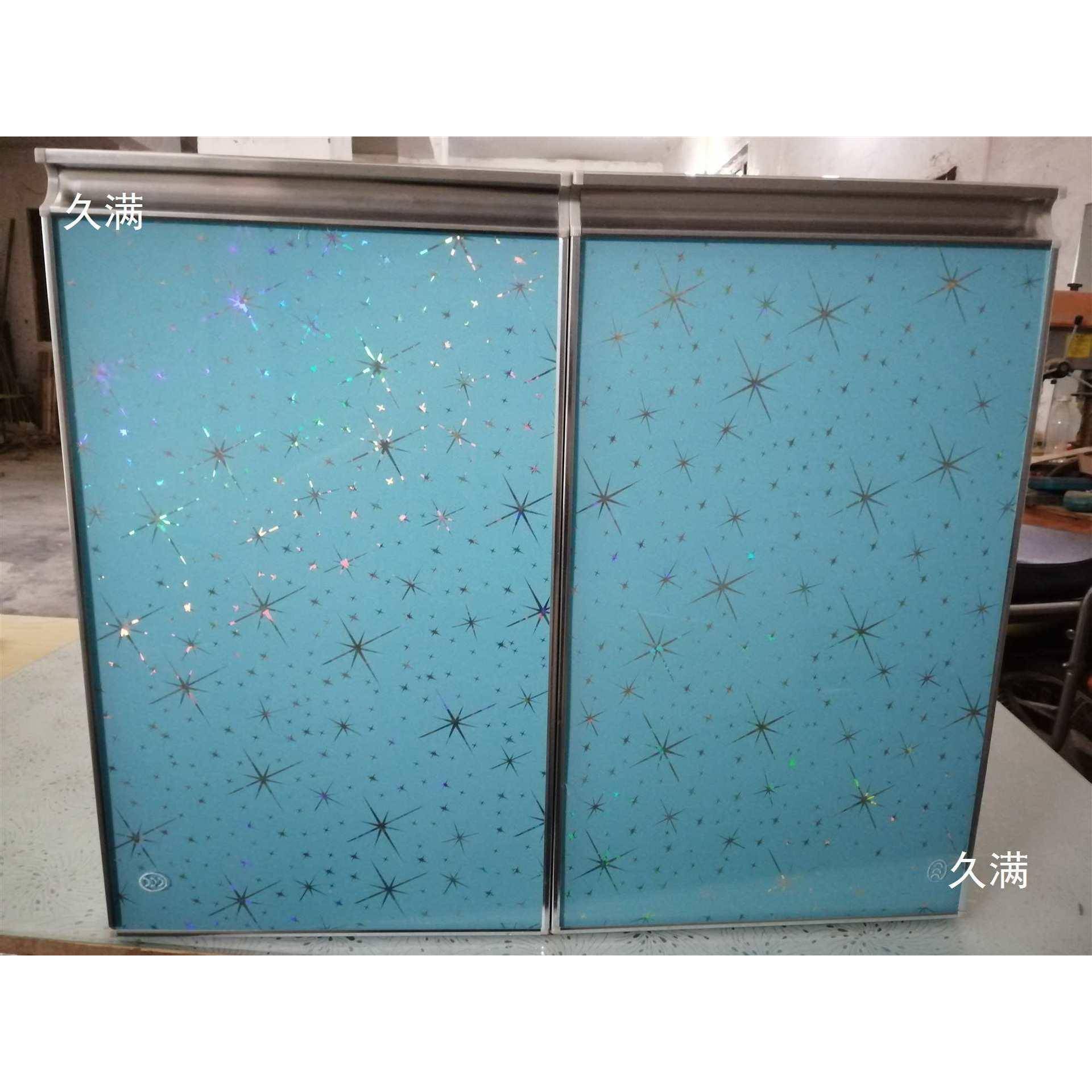 厂灶台门m晶钢门橱柜门厨柜门板钢m化玻璃门隐5形KYZ拉手
