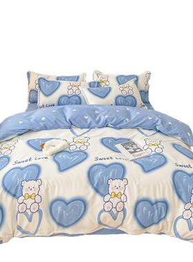 宿舍被子学OSE冬被套四件全套一整套体生单人加厚春秋棉被芯被套