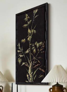 万物生客新式玄画中古风厅餐厅装饰关画法式复古中黑FMT白色调挂