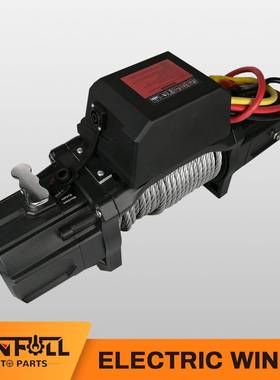 500LBEBK4309K9钢丝S绳G绞盘12v24v直流电动绞盘吊机自救电动绞车