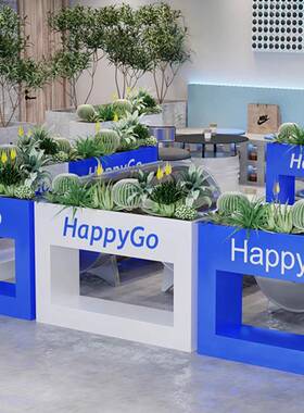 现外铁艺CDE花箱断花坛室外镂空长货方形户花槽庭隔院阳台不锈钢