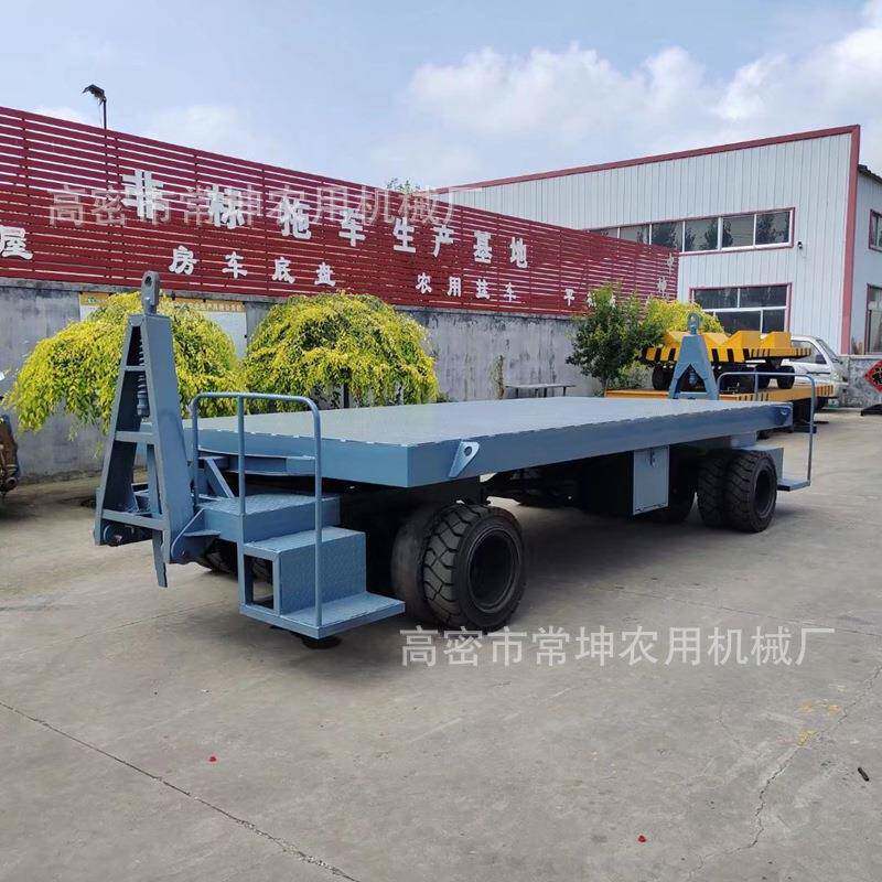 厂家重型平板拖50吨双向车挂车货运输拖车50吨向牵引拖联动转双向