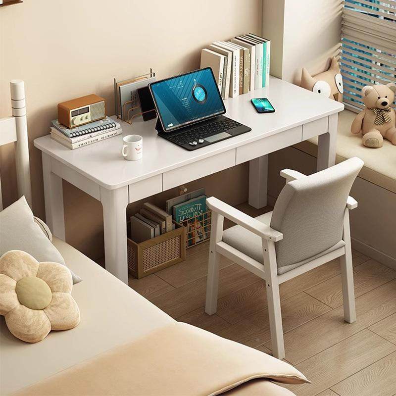 JFM实木书桌脑学桌电卧室小户型办公桌家用边习桌椅套床装