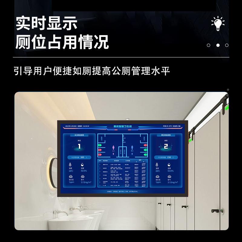 创绿智慧所厕公厕洗手卫生间厕PIA导位有家无人人流统计引电子显