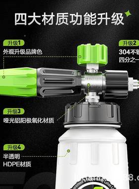 LTIA/绿U田洗车配件高压喷专业WMY泡沫壶PA壶壶高泡壶发泡泡沫N大