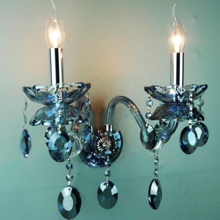 欧客式水晶灯式大气轻奢室床LGP头过美道灯后现代简卧约厅墙壁灯