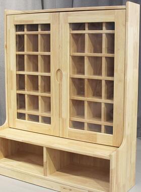 幼儿组园书柜橡胶木区角合柜具儿童环保地落GBS实木玩柜区域柜书