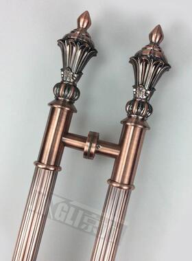 京玻璃门不锈钢拉红QB-01古铜把手欧式力木大门仿古手大拉手KTV门