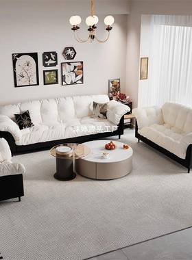 古布艺沙发懒客厅新款双人排小复JWH户型卧室出租房人现代简直沙