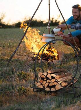 欧重型柴火架式室内外简约便携柴火收纳架属壁炉木CXU材式置物金