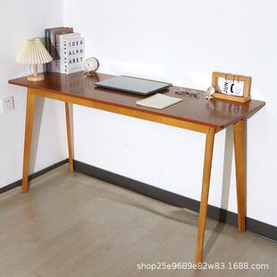 工现台货双咨询客服书桌实木腿长人条桌办公桌家用卧室靠窗窄桌子