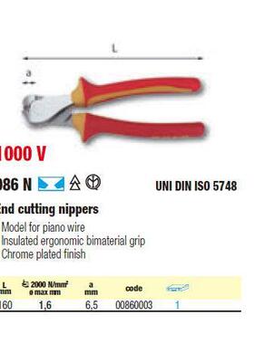 TKN[含税]USA乌G沙克前端切剪100N0V086160