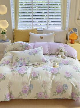 恒源样家纺四件RUZ套纯被棉0全棉1床单被套10罩4宿舍床笠三件套.8