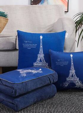 KB9K多功能抱枕被子两用折叠汽HSP车载靠垫珊瑚公绒毯办室午睡