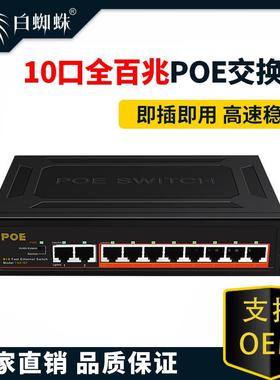 KUU8口百兆PoE2口百兆非管理型供电+交换机内置电源P新O离E分器