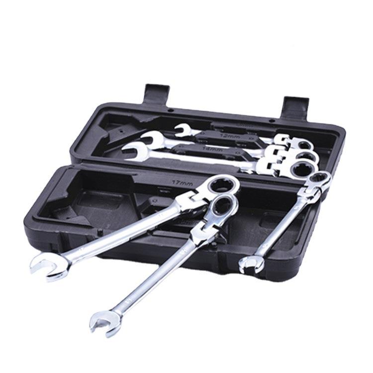 工厂直8发活动6PCS-塑盒-m17m7齿梅花棘6PCS轮扳手套2装工具箱套