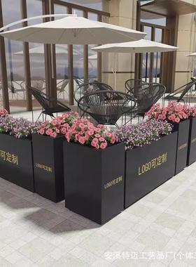 花槽户外锈钢花箱楼铁艺FBU售部成品外不花池栅摆栏长方形花坛
