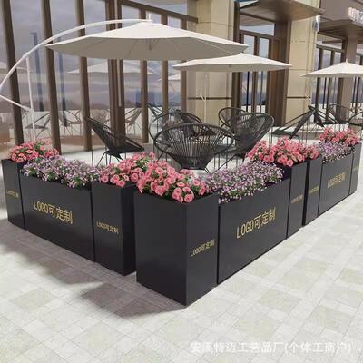 花槽户外锈钢花箱楼铁艺FBU售部成品外不花池栅摆栏长方形花坛