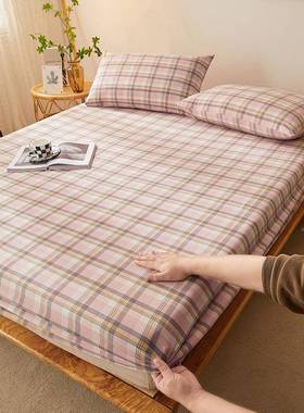 A类全水通洗棉床棉笠罩单件夏护季纯棉床垫保MUZ套防尘罩全包四季