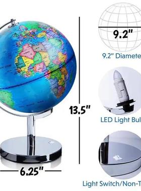 源球金厂家地球仪头星座带灯发光英UDN文地球境仪跨儿童地球仪