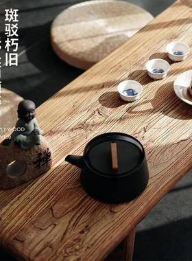 老榆木炕桌仿古榻榻LNE米小茶几飘实窗桌子日式阳台地台小桌木茶