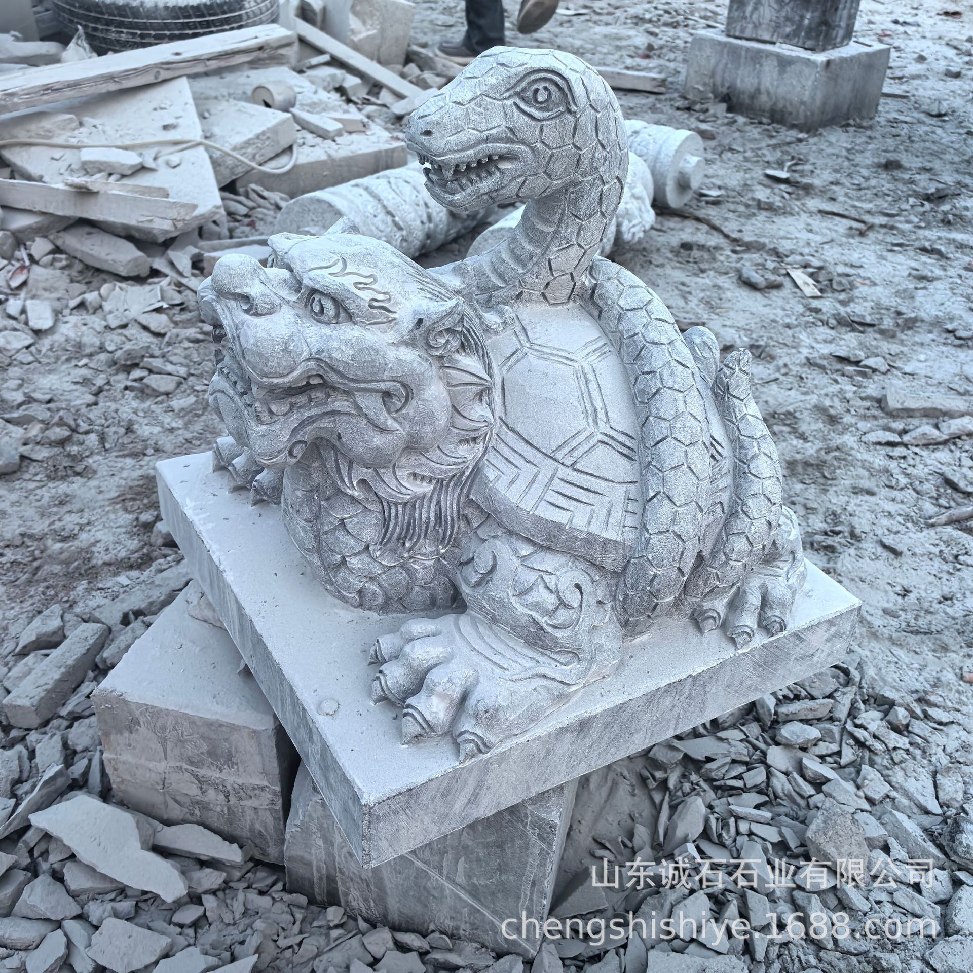 石雕玄武门口庭院景观雕塑