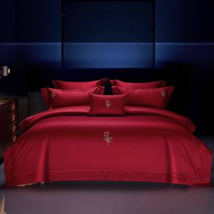 沃尔玫享205新款Weddi2ng婚庆60支长绒棉四件套-曼瑰1CSO.5罗m