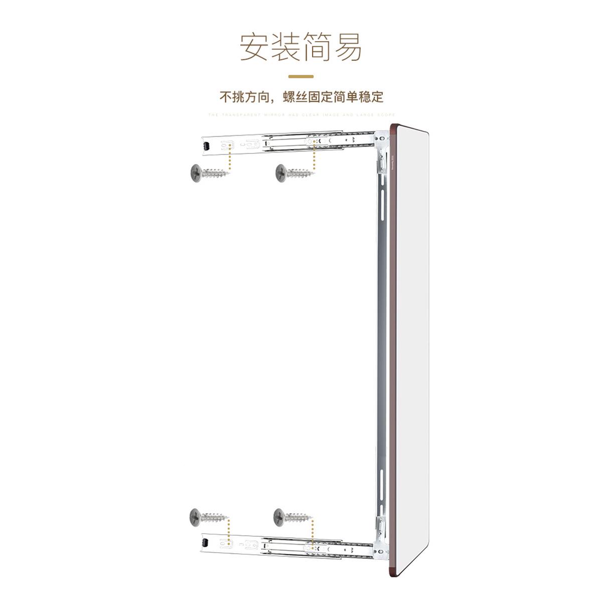 ft亚克置穿衣镜衣柜镜子全帝身OIC内旋转镜推拉隐藏镜式伸缩折叠