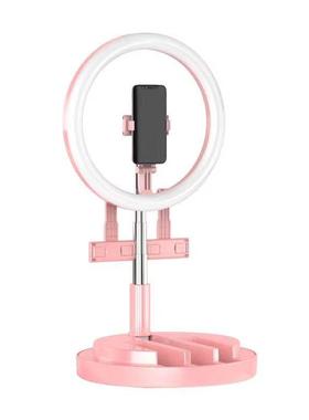 机直播灯补光灯手三机位12寸美颜摄灯影便携支灯77043架美睫一体