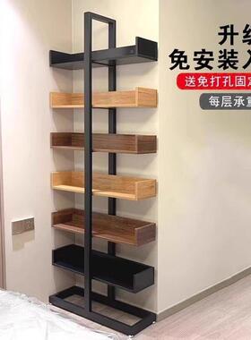 轻铁DKT艺实书架落地置物客厅多层收架纳架子家用简木易书柜奢展