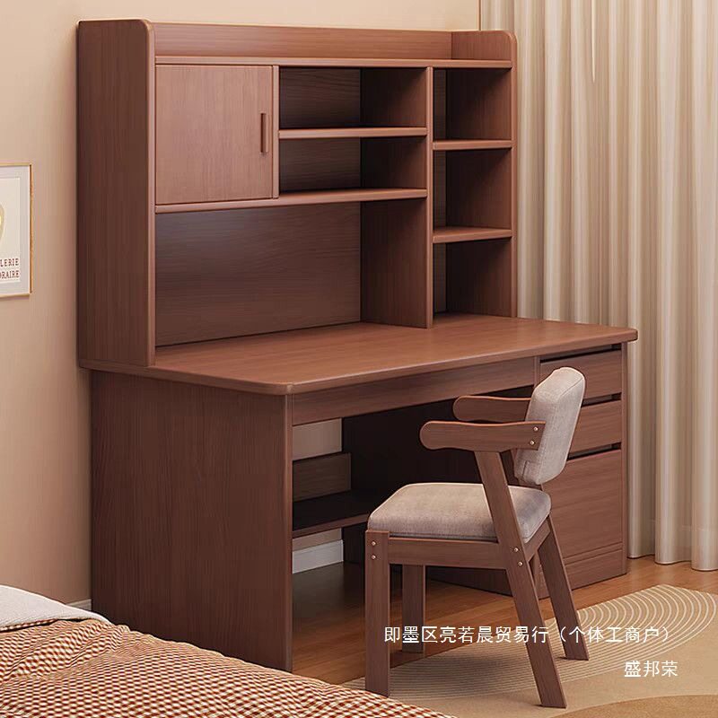 厂家直销书桌椅套装书柜一体