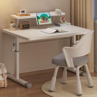 电脑桌书桌台儿童可调大节手摇升降桌SUC桌式家用桌白桌书写卧室