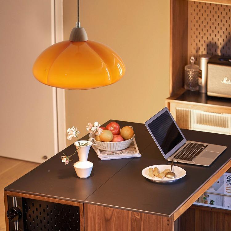 中古原木奶油风南瓜吊灯日窗复古vintg62686e餐式厅岛台阳台飘卧a