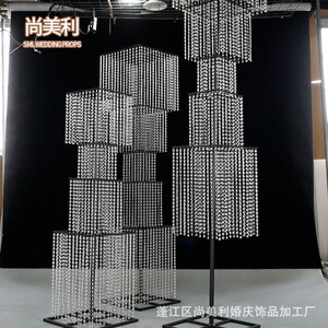 婚庆路引铁艺亚克力烛台酒店摆件工艺品展示架金属底座创意品婚礼