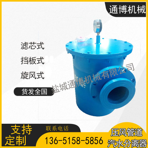 口径DN250法兰管道除水除尘过滤器不锈钢汽水分离器