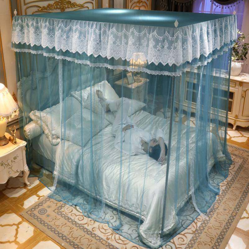 202WZ007地5新款宫廷落三架开蚊帐落地式双门人家用方粗支公主风