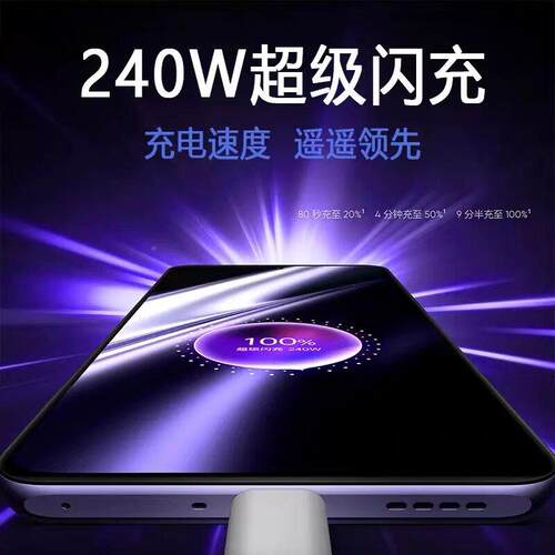 适用ealme真我GT5充电器240W瓦速秒充真我gt5充电头快光充我gtneo5手机真充电器双ZC-055（Type-CR口加长2米