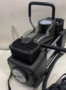 1V22功02V25966家车两用充气泵多能双电缸动高压便携式打气泵轿车