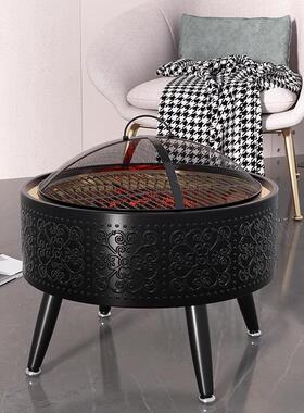 室内炭火盆取暖家炉无烟烤火炉庭院冬天户外烧火炉桌木用炭火FL36