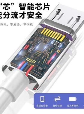 适用华为荣耀20i口数据线5V2A快充线荣耀8xKT-H10手机5A1i0w瓦闪充线p安卓充电线mcro接专用线v10/20ro加长线