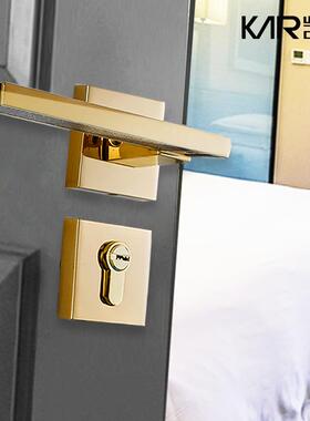 凯睿门用锁室内909-128卧室静房门锁黑色卫生间实木音把手家通用