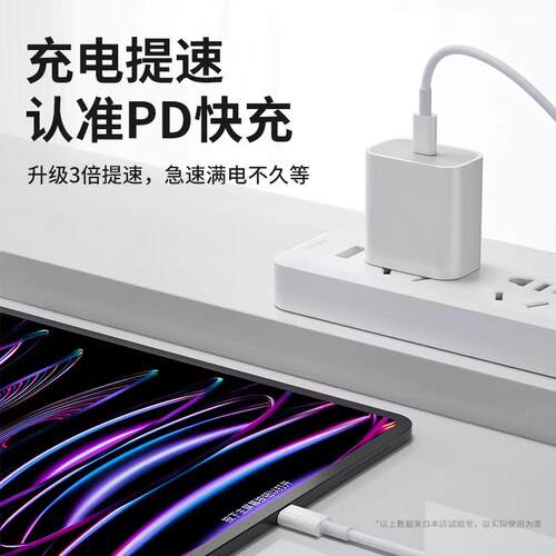 适用iPad10代充电线代快充头苹见描述果平板线第104电5W充头数据原装