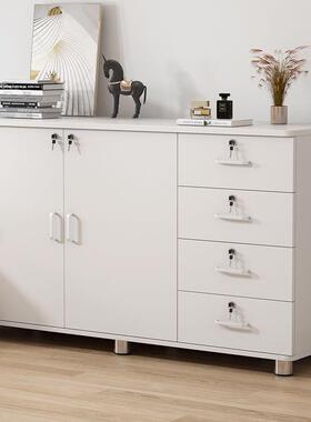 床三头柜卧室经济型床边NQD型置柜物架办公文件小柜带锁抽屉式收