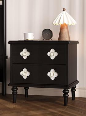 法古床复头PKA式柜实木小型收纳黑色中古风储物矮柜家柜用卧室床