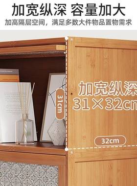 书收架置HOI带物架落地书门多层桌面儿童纳架子客厅简易展示柜储